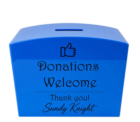 Custom acrylic events donation box