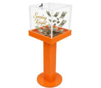 Custom acrylic floor standing charity box BDB-468 Custom acrylic floor standing charity box