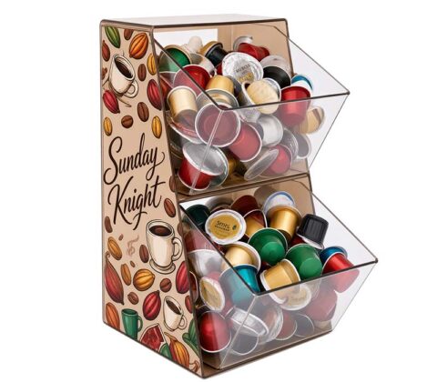 Custom acrylic coffee capsule storage drawer box