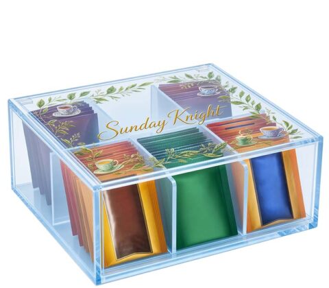 Custom acrylic multi dividers teabag box
