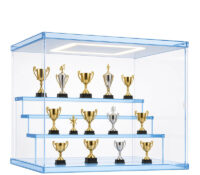 Custom acrylic 4 tiers trophies illuminated display cabinet BLD-227 Custom acrylic 4 tiers trophies illuminated display cabinet