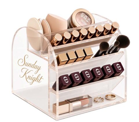 Custom acrylic luxury lipgloss makeup organizer