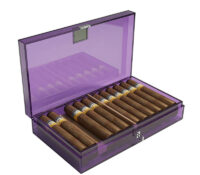 Custom acrylic cigar box with hinged lid BSC-291 Custom acrylic cigar box with hinged lid