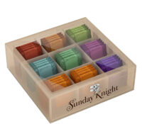 Custom acrylic tea bag storage box with multi dividers BSC-293 Custom acrylic tea bag storage box with multi dividers