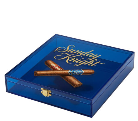Custom flat acrylic cigar gift box with lid