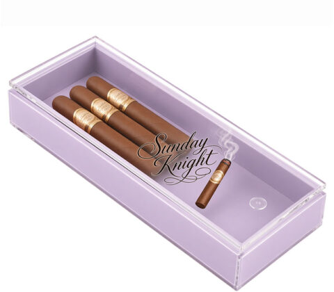 Custom acrylic cigar box with sliding lid