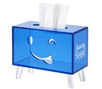 Custom acrylic smiling face tissue box BTB-419 Custom acrylic smiling face tissue box