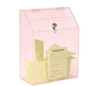 Custom acrylic wall suggestion ballot box with paper holder BBS-950 Custom acrylic wall suggestion ballot box with paper holder