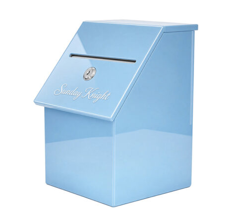 Custom acrylic locking ballot suggestion box