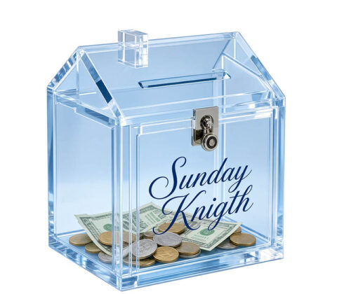 Custom house shaped acrylic money piggy bank box