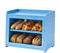 Custom acrylic 2 tiers bread storage box BFD-532 Custom acrylic 2 tiers bread storage box