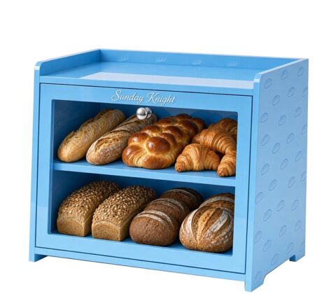 Custom acrylic 2 tiers bread storage box
