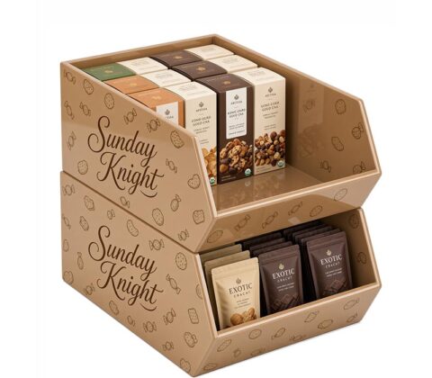 Custom acrylic snack stacking display box