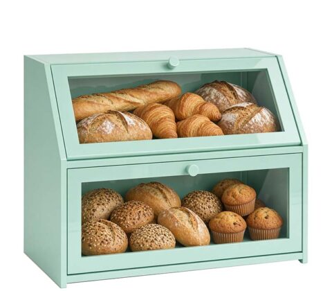 Custom acrylic 2 tiers bread box
