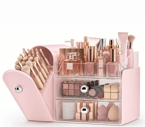 Custom acrylic multi dividers makeup organizer