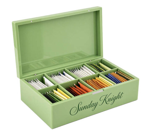 Custom acrylic tea bag multi dividers storage box