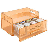 Custom acrylic tea bag storage drawer box BSC-302 Custom acrylic tea bag storage drawer box