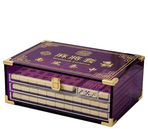 Custom acrylic luxury mahjong set with box