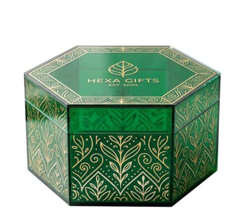 Custom hexagon acrylic gift box