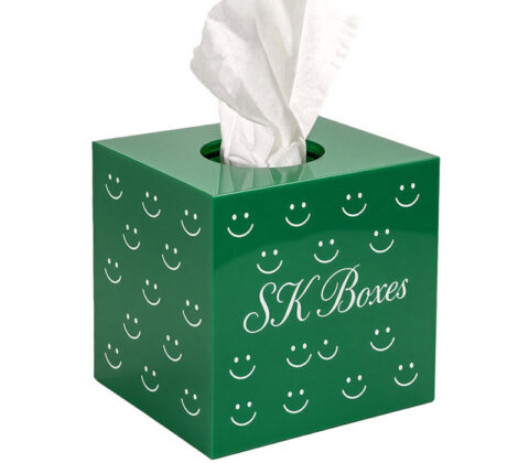 Custom acrylic pattern printing facial tissue box