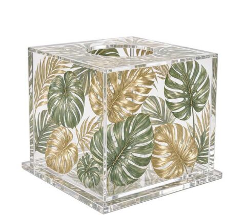 Custom acrylic square pattern printing tissue box