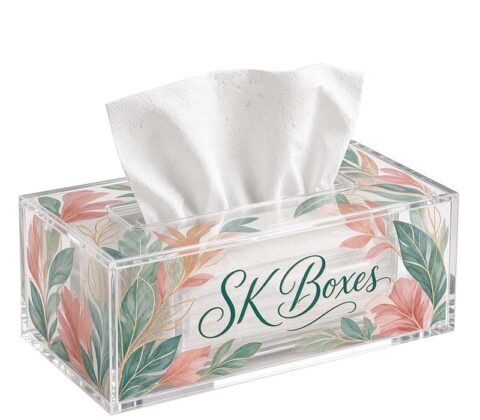 Custom acrylic hotel facial tissue box