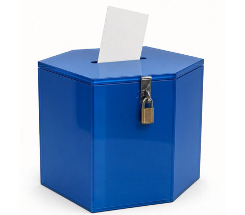 Custom hexagon ballot box