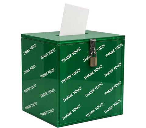 Custom locking ballot box
