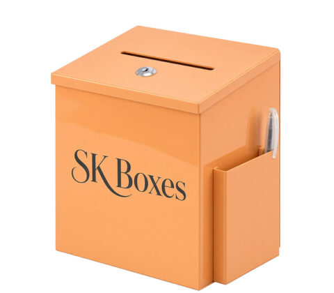 Custom ballot box with pocket