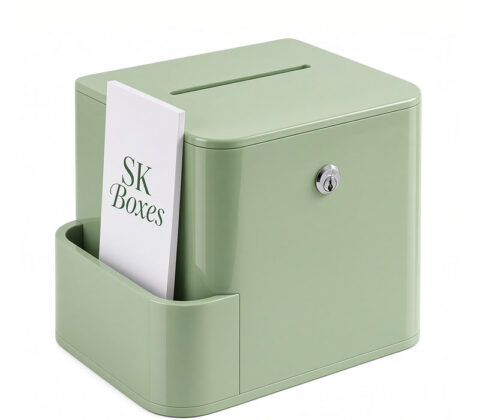 Custom ballot box with brochure holder