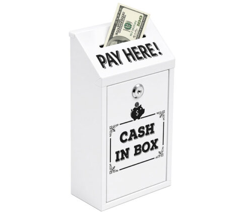 Custom slant-top donation box