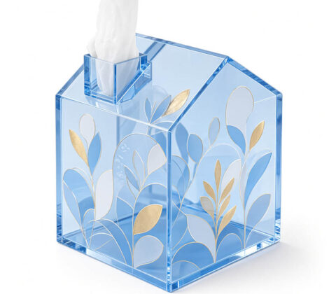 Custom housed shaped tissue box
